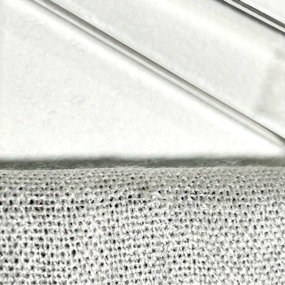 Pashmina Green White Ombre Flat Knotted Fringe Cashmere Wool Silk Scarf NWOT - Picture 16 of 16